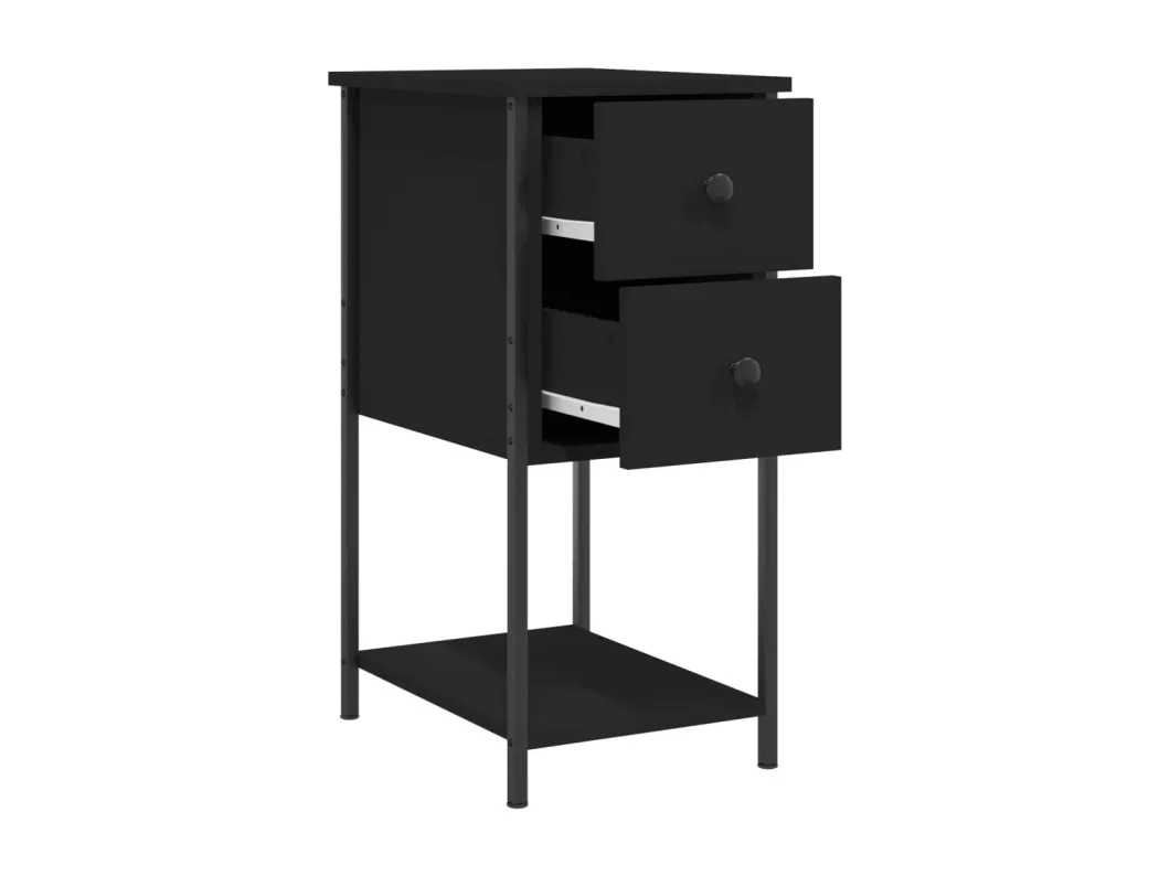 Kauf Unique Nachttisch Schwarz 32x42x70 cm Holzwerkstoff Flash Sale