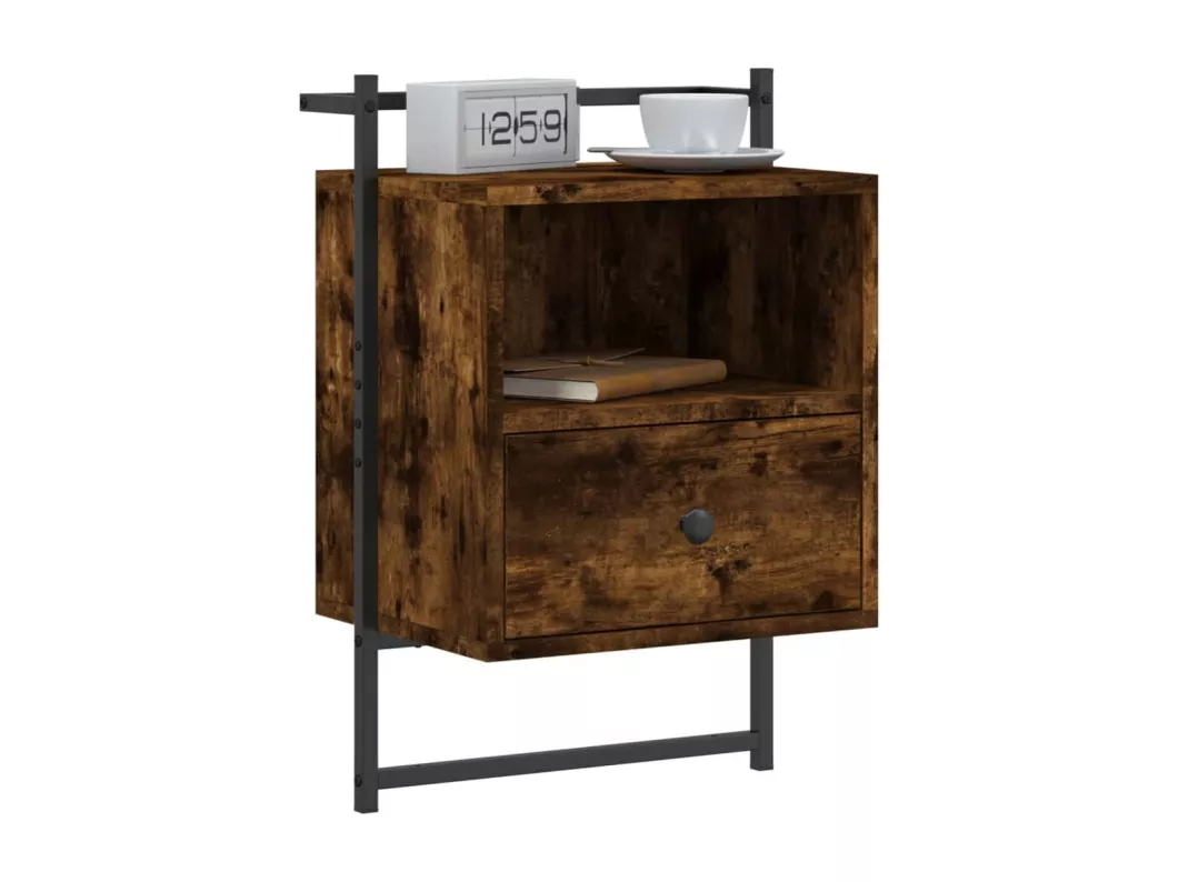 Kauf Unique Wand-Nachttische 2 Stk. Räuchereiche 40x30x61 cm Holzwerkstoff Online Shopping