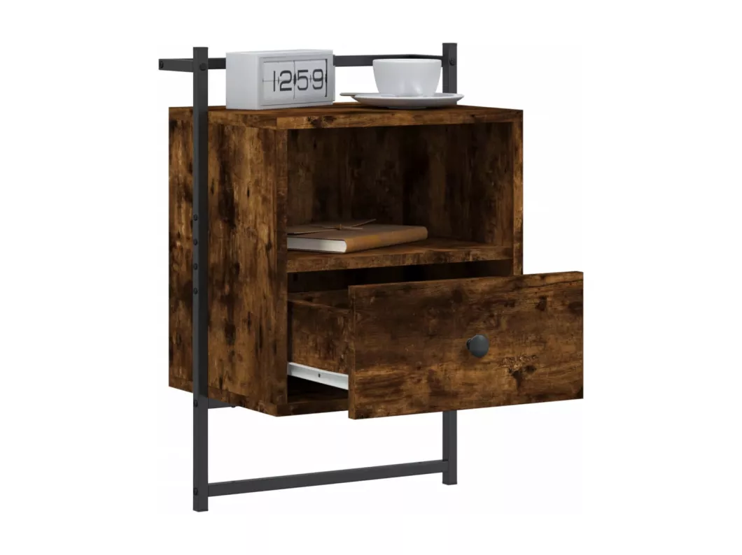 Kauf Unique Wand-Nachttische 2 Stk. Räuchereiche 40x30x61 cm Holzwerkstoff Online Shopping