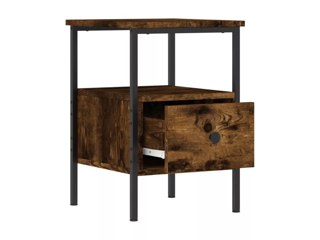 Kauf Unique Nachttisch Räuchereiche 34x36x50 cm Holzwerkstoff Black Friday