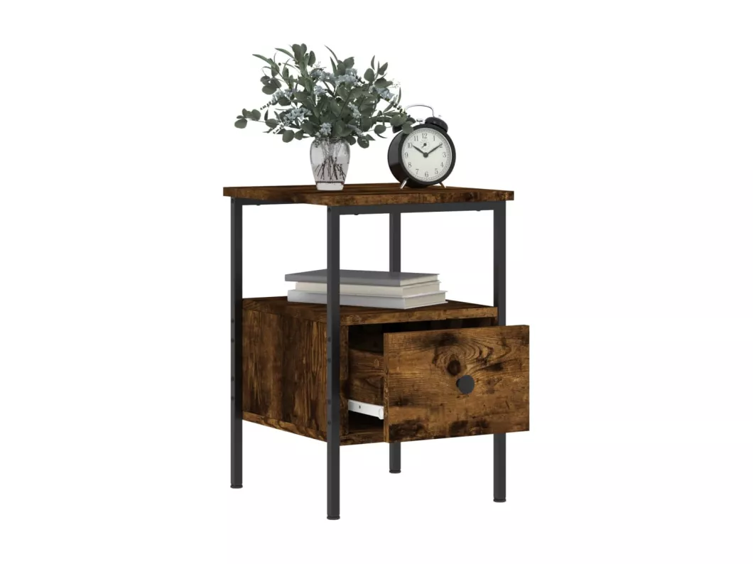 Kauf Unique Nachttisch Räuchereiche 34x36x50 cm Holzwerkstoff Black Friday