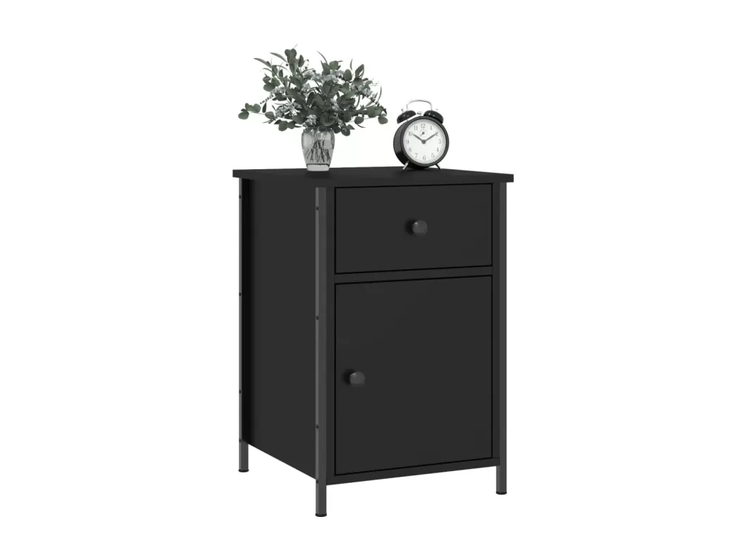 Kauf Unique Nachttische 2 Stk. Schwarz 40x42x60 cm Holzwerkstoff Weihnachtsangebot