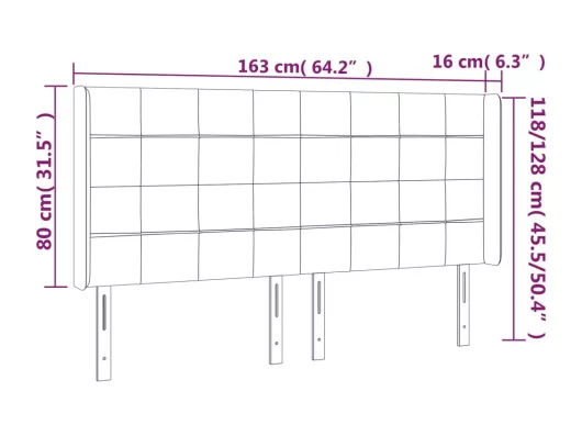 Kauf Unique LED Kopfteil Dunkelbraun 163x16x118/128 cm Stoff Muttertagsangebot