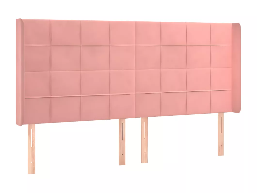 Kauf Unique LED Kopfteil Rosa 163x16x118/128 cm Samt Valentinstagsangebot