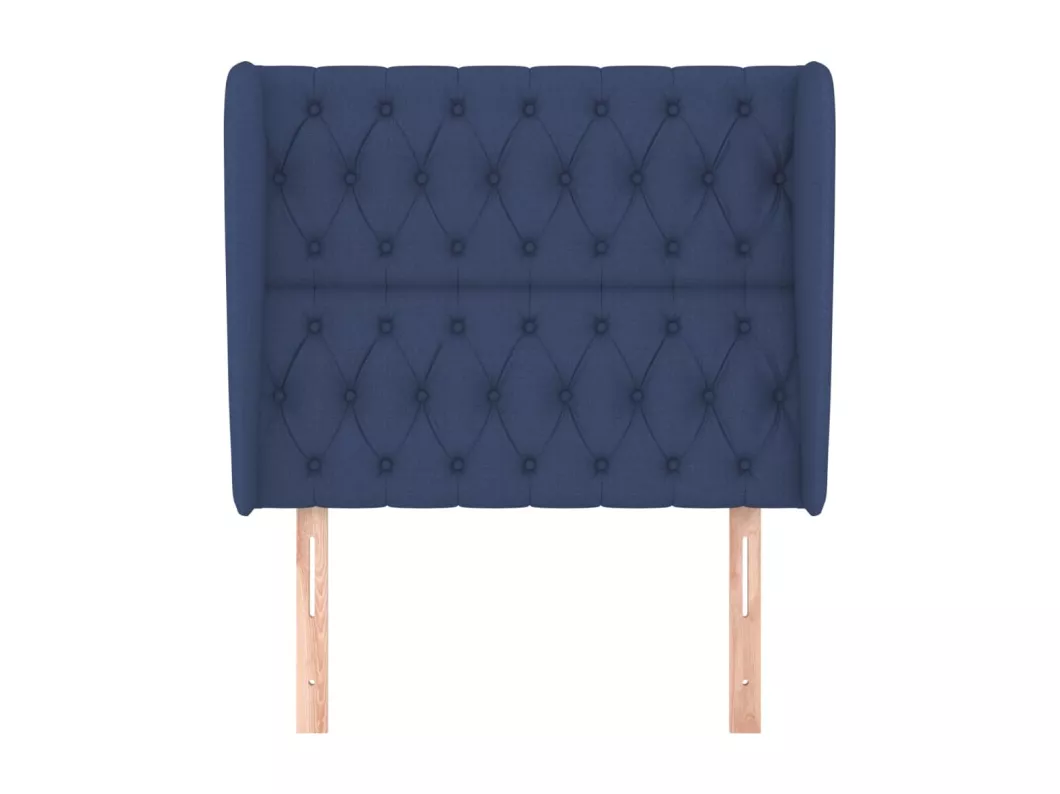 Kauf Unique Kopfteil mit Ohren Blau 93x23x118/128 cm Stoff Heißer Verkauf
