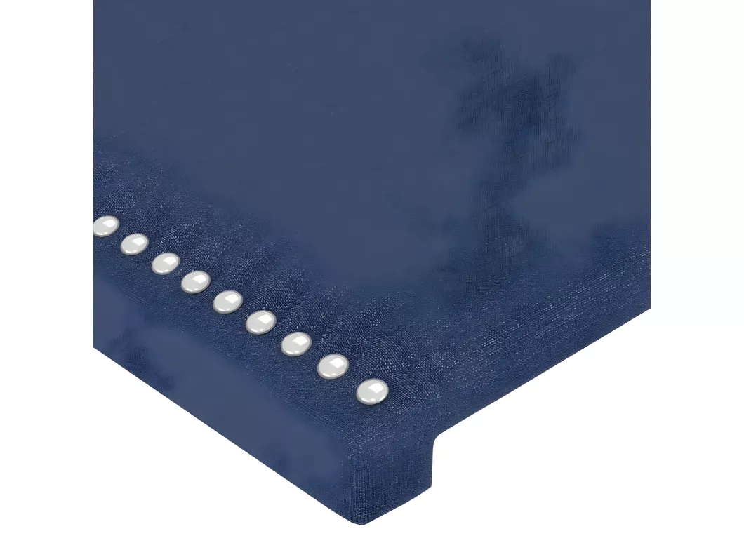 Kauf Unique Kopfteil mit Ohren Blau 203x16x118/128 cm Stoff Top Angebot