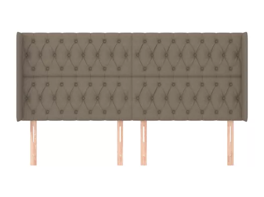 Kauf Unique Kopfteil mit Ohren Taupe 203x16x118/128 cm Stoff Neueste Mode