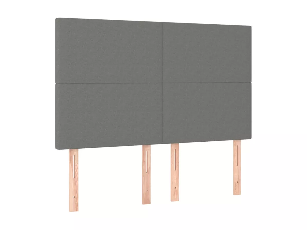 Kauf Unique LED Kopfteil Dunkelgrau 144x5x118/128 cm Stoff Exklusive Angebote