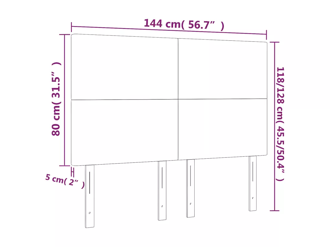 Kauf Unique LED Kopfteil Dunkelgrau 144x5x118/128 cm Stoff Exklusive Angebote