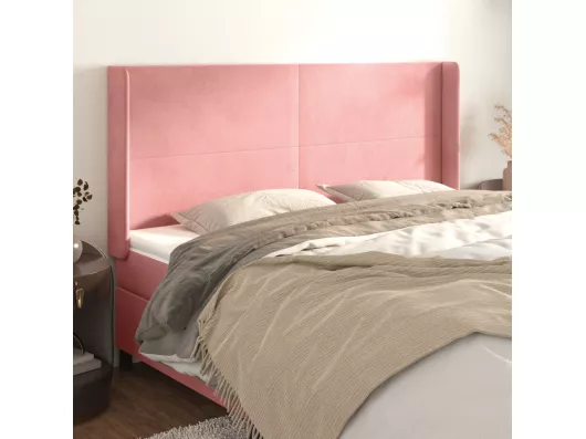 Kauf Unique Kopfteil mit Ohren Rosa 183x16x118/128 cm Samt