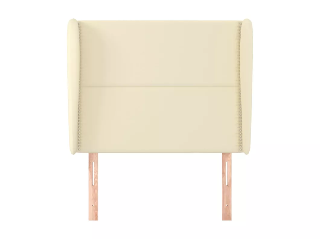Kauf Unique Kopfteil mit Ohren Creme 83x23x118/128 cm Kunstleder Kauf eins, bekomm eins gratis