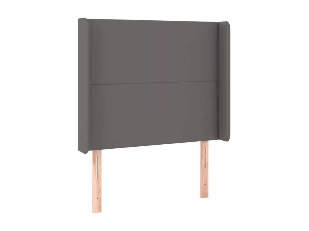 Kauf Unique LED Kopfteil Grau 93x16x118/128 cm Kunstleder Sonderangebote