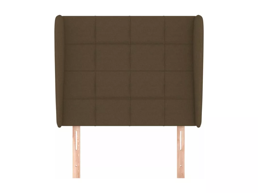 Kauf Unique Kopfteil mit Ohren Dunkelbraun 93x23x118/128 cm Stoff Tiefpreis