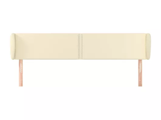 Kauf Unique Kopfteil mit Ohren Creme 183x23x78/88 cm Kunstleder Super Sparpreis