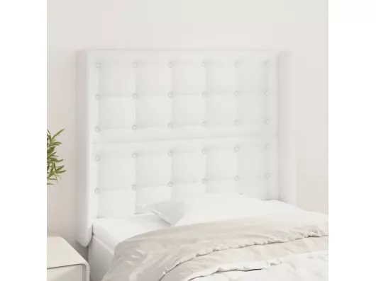 Kauf Unique Kopfteil mit Ohren Weiß 103x16x118/128 cm Kunstleder