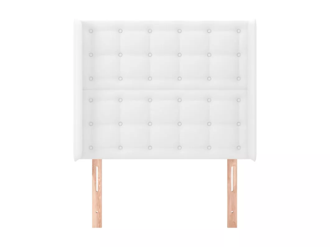 Kauf Unique Kopfteil mit Ohren Weiß 103x16x118/128 cm Kunstleder Begrenzte Freigabe