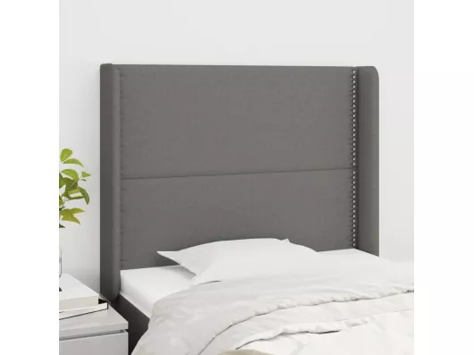 Kauf Unique Kopfteil mit Ohren Dunkelgrau 83x16x118/128 cm Stoff