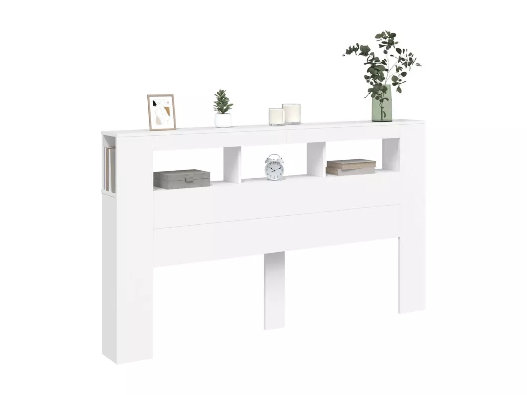 Kauf Unique LED-Kopfteil Weiß 180x18,5x103,5 cm Holzwerkstoff Bis zu 50% Rabatt