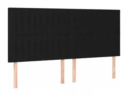 Kauf Unique LED Kopfteil Schwarz 180x5x118/128 cm Stoff Sonderangebot der Fabrik