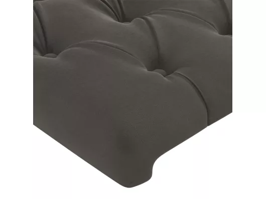 Kauf Unique LED Kopfteil Dunkelgrau 163x16x118/128 cm Samt Bis zu 55% Rabatt