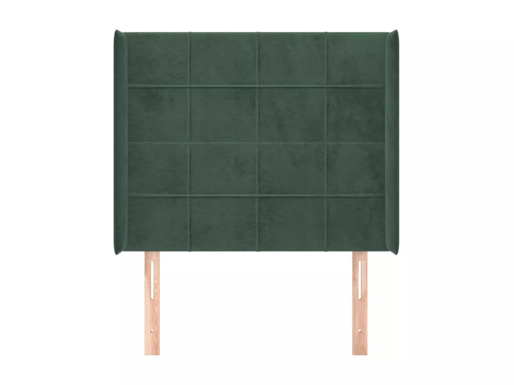 Kauf Unique Kopfteil mit Ohren Dunkelgrün 103x16x118/128 cm Samt Discount Store für neue Produkte