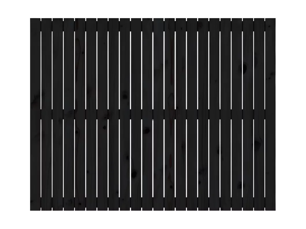 Kauf Unique Wand-Kopfteil Schwarz 140x3x110 cm Massivholz Kiefer Super Rabatt