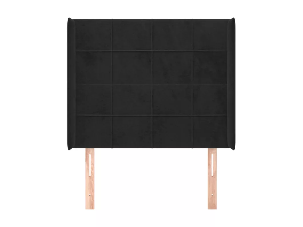 Kauf Unique Kopfteil mit Ohren Schwarz 93x16x118/128 cm Samt Kostenloser Versand international