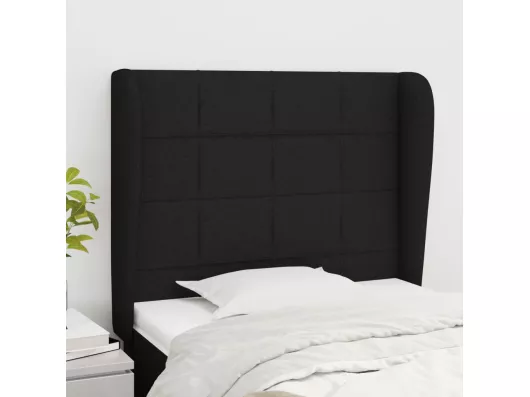 Kauf Unique Kopfteil mit Ohren Schwarz 83x23x118/128 cm Stoff