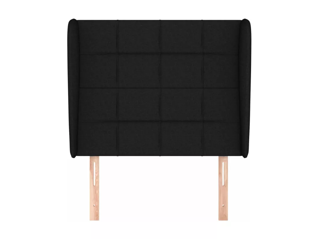 Kauf Unique Kopfteil mit Ohren Schwarz 83x23x118/128 cm Stoff Fabrikladen