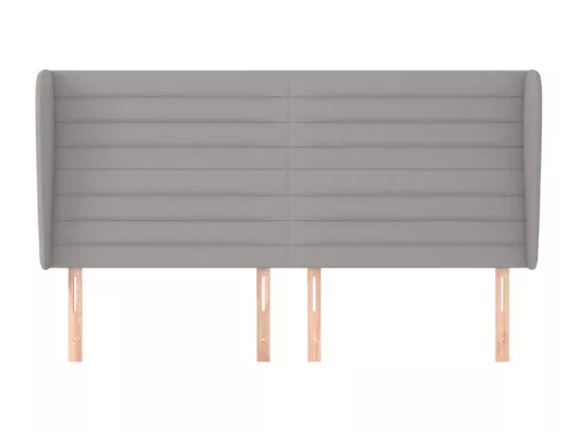 Kauf Unique Kopfteil mit Ohren Hellgrau 183x23x118/128 cm Stoff Im Verkauf