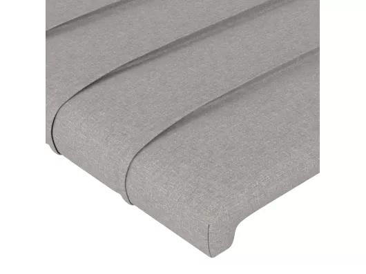 Kauf Unique Kopfteil mit Ohren Hellgrau 183x23x118/128 cm Stoff Im Verkauf