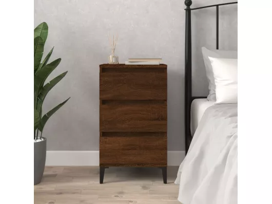 Kauf Unique Nachttisch Braun Eichen-Optik 40x35x70 cm Holzwerkstoff zollfrei