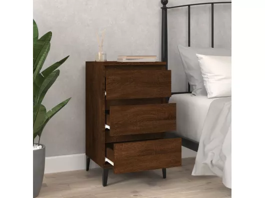 Kauf Unique Nachttisch Braun Eichen-Optik 40x35x70 cm Holzwerkstoff zollfrei