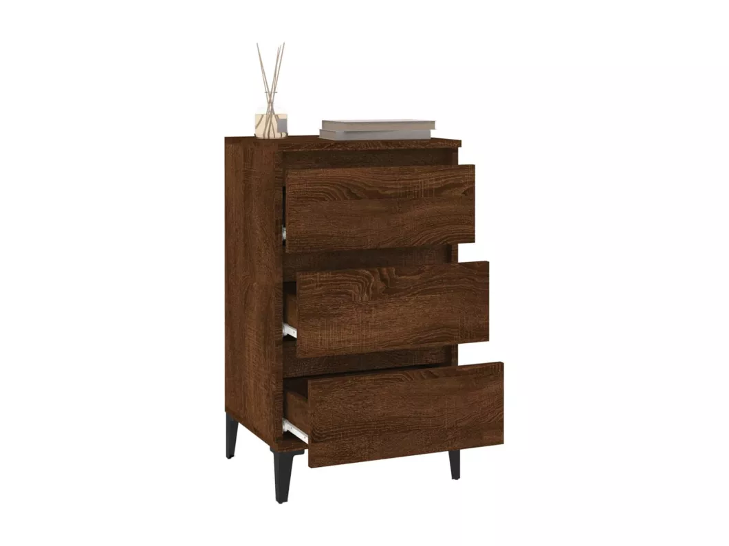 Kauf Unique Nachttisch Braun Eichen-Optik 40x35x70 cm Holzwerkstoff zollfrei