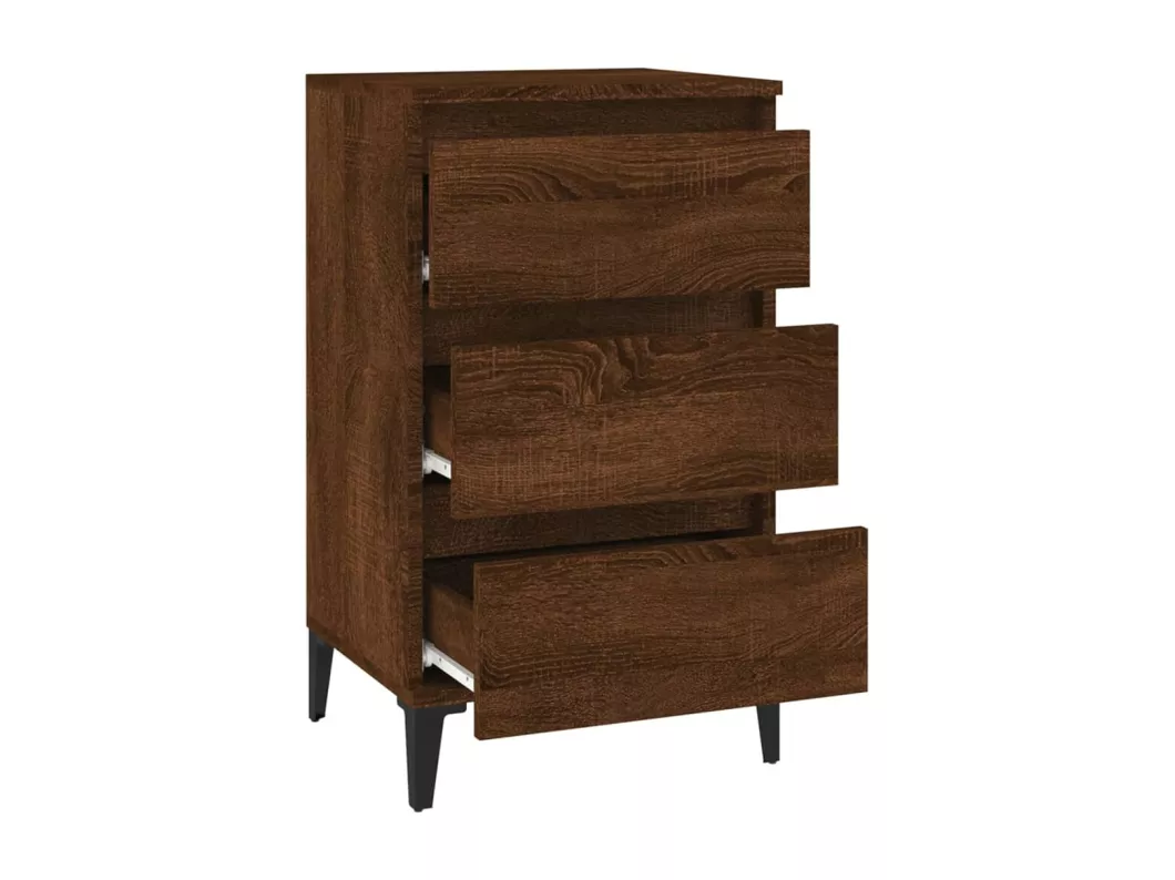 Kauf Unique Nachttisch Braun Eichen-Optik 40x35x70 cm Holzwerkstoff zollfrei