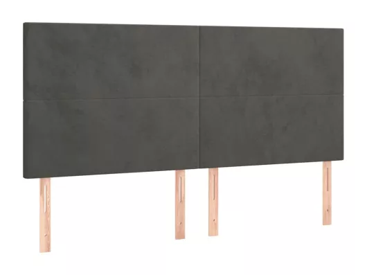 Kauf Unique LED Kopfteil Dunkelgrau 200x5x118/128 cm Samt Online