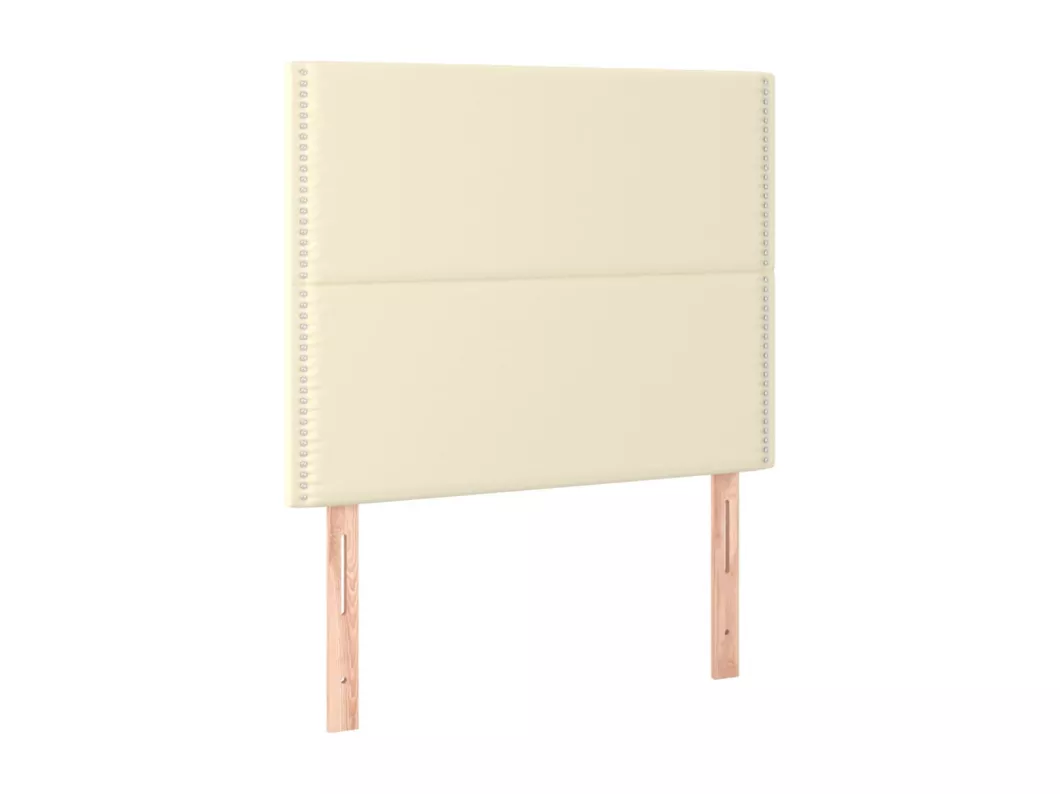 Kauf Unique LED Kopfteil Creme 80x5x118/128 cm Kunstleder im Angebot