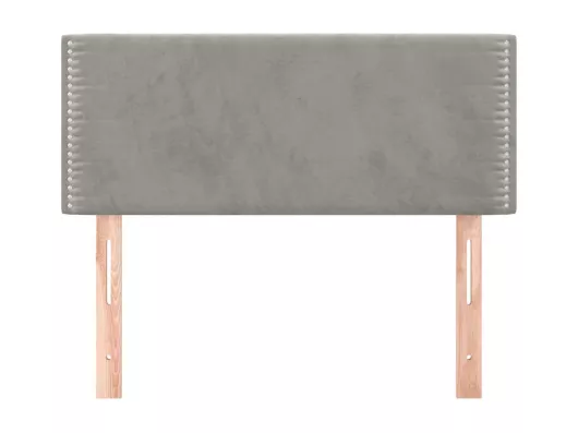 Kauf Unique Kopfteil Hellgrau 100x5x78/88 cm Samt Fabrikverkauf