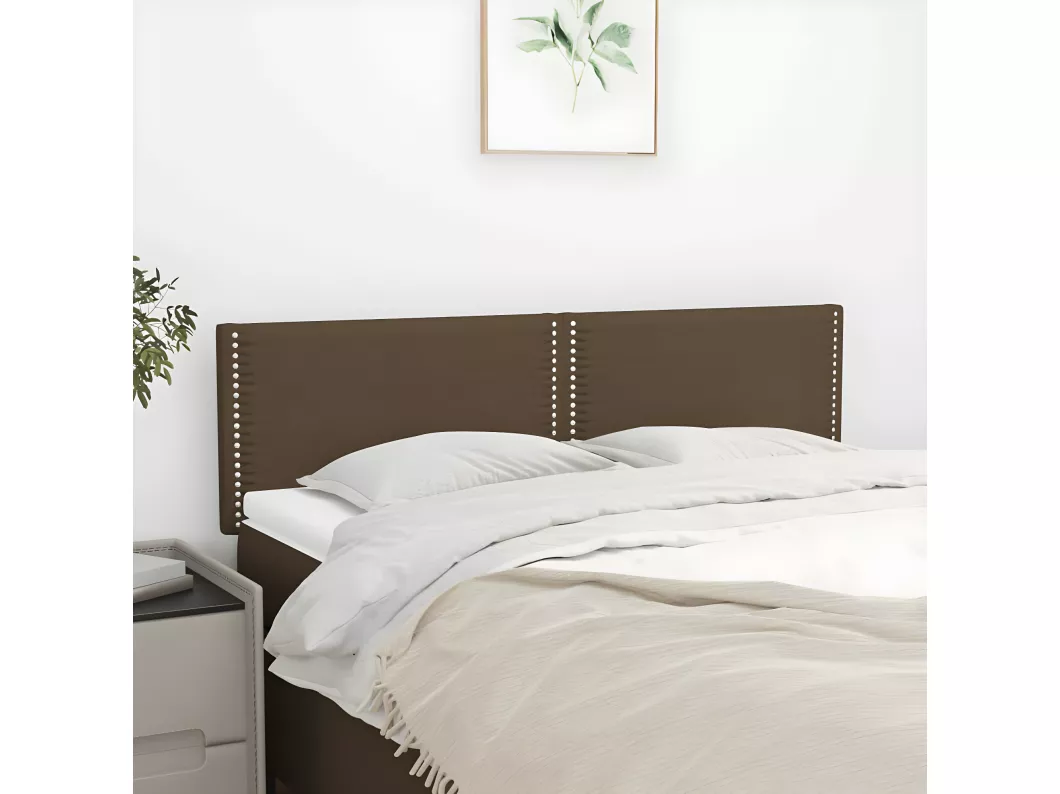 Kauf Unique Kopfteile 2 Stk. Dunkelbraun 72x5x78/88 cm Stoff