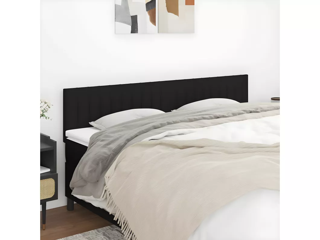 Kauf Unique Kopfteile 2 Stk. Schwarz 80x5x78/88 cm Stoff