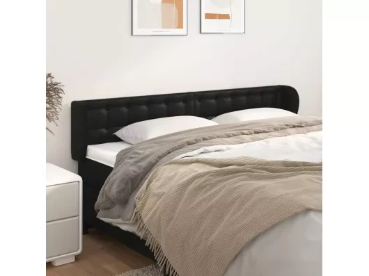 Kauf Unique Kopfteil mit Ohren Schwarz 163x23x78/88 cm Kunstleder