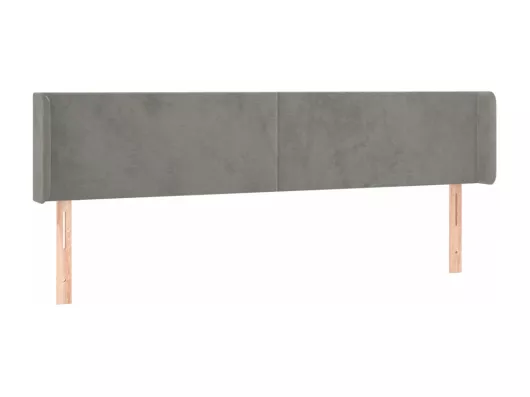 Kauf Unique LED Kopfteil Hellgrau 183x16x78/88 cm Samt Rabatt