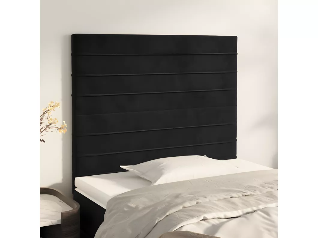 Kauf Unique Kopfteile 2 Stk. Schwarz 90x5x78/88 cm Samt Günstig kaufen