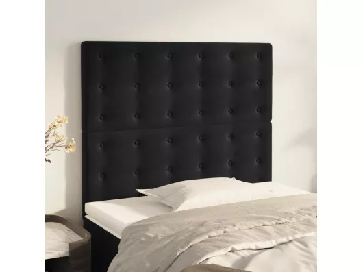 Kauf Unique Kopfteile 2 Stk. Schwarz 80x5x78/88 cm Samt Flash Sale