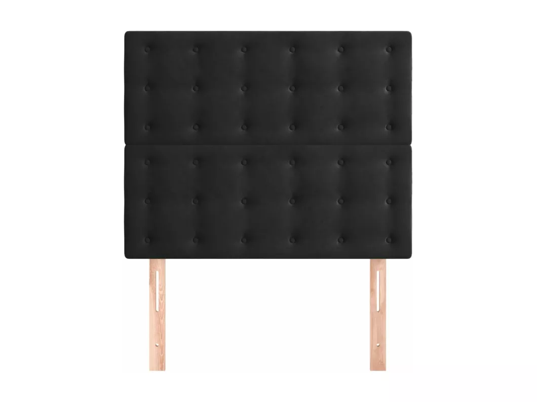 Kauf Unique Kopfteile 2 Stk. Schwarz 80x5x78/88 cm Samt Flash Sale