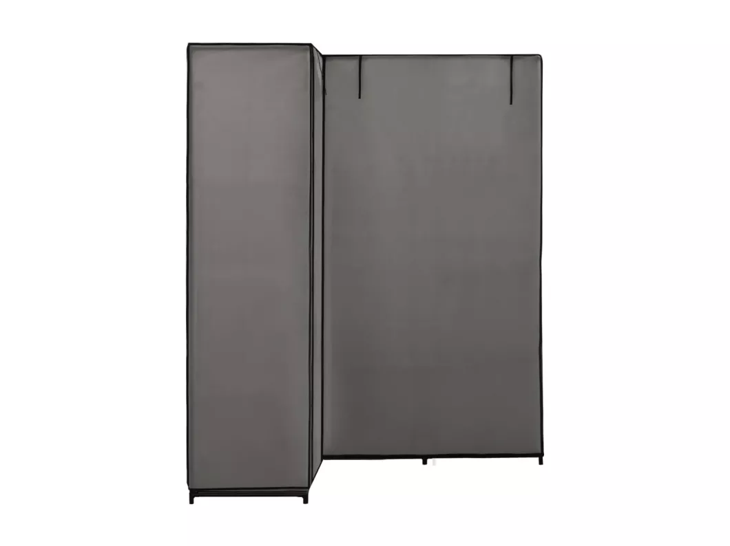 Kauf Unique Eckkleiderschrank Grau 130 x 87 x 169 cm Begrenztes Angebot