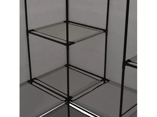 Kauf Unique Eckkleiderschrank Grau 130 x 87 x 169 cm Begrenztes Angebot