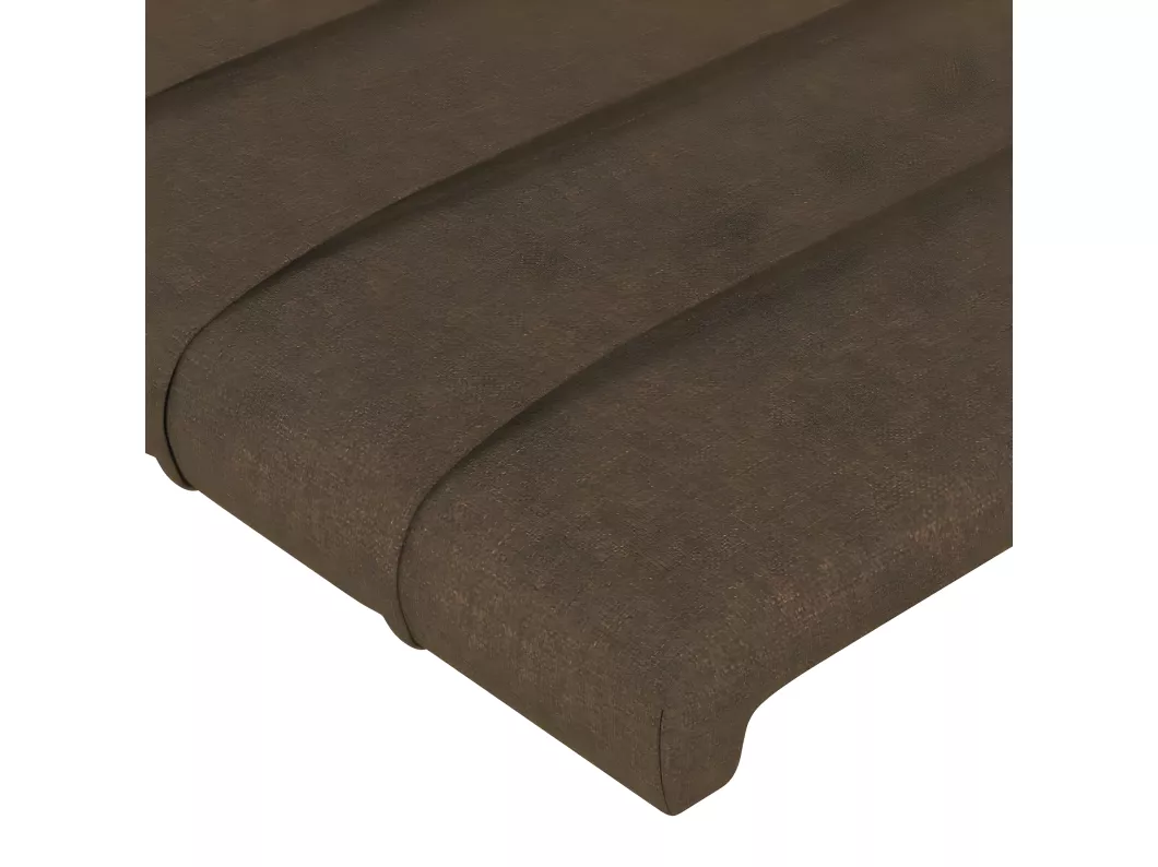 Kauf Unique LED Kopfteil Dunkelbraun 80x5x118/128 cm Stoff Online Shopping