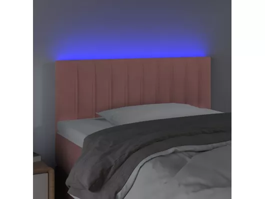 Kauf Unique LED Kopfteil Rosa 80x5x78/88 cm Samt Saisonschlussverkauf