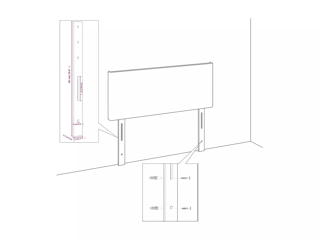 Kauf Unique Kopfteil mit Ohren Blau 163x23x78/88 cm Stoff Cyber Monday
